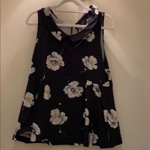 Anthropologie black collar tank